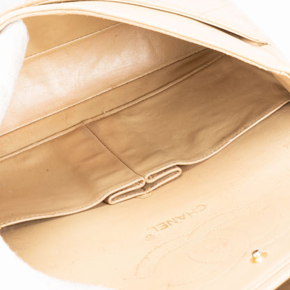 Chanel Quilted Lambskin 24K Gold Medium Double Flap Bag