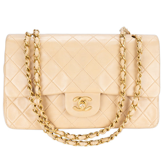 Chanel Quilted Lambskin 24K Gold Medium Double Flap Bag