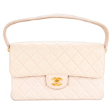 Chanel Quilted Lambskin 24K Two Face Flap Handbag