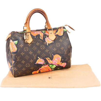 Louis Vuitton Canvas Monogram Roses by Stephen Sprouse 30 Speedy Bag