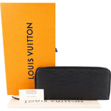 Louis Vuitton Noir Epi Leather Clemence Wallet