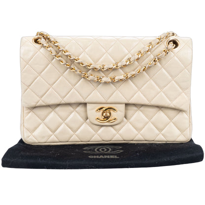 Chanel Quilted Lambskin 24K Gold Medium Double Flap Bag