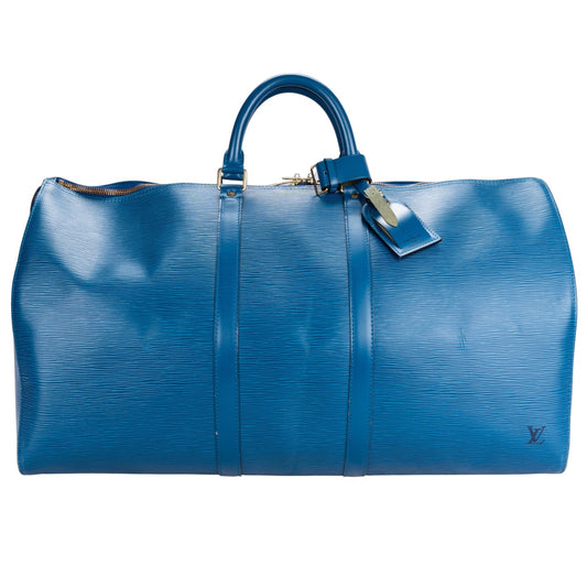 Louis Vuitton Epi Leather Keepall 55 Blue