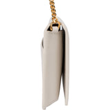 Saint Laurent Grey Smooth Leather Kate Wallet On Chain Crossbody Bag