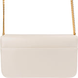 Saint Laurent Grey Smooth Leather Kate Wallet On Chain Crossbody Bag