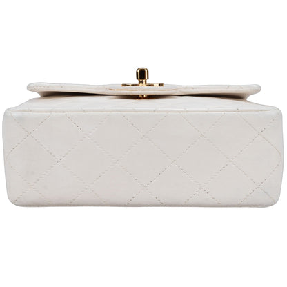 Chanel Quilted Lambskin 24K Gold Single Flap Crossbody Bag