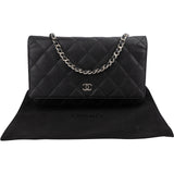 Chanel Quilted Caviar Leather Wallet on Chain Crossbody Bag