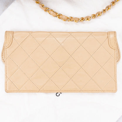 Chanel Quilted Lambskin 24K Gold Single Flap Crossbody Bag