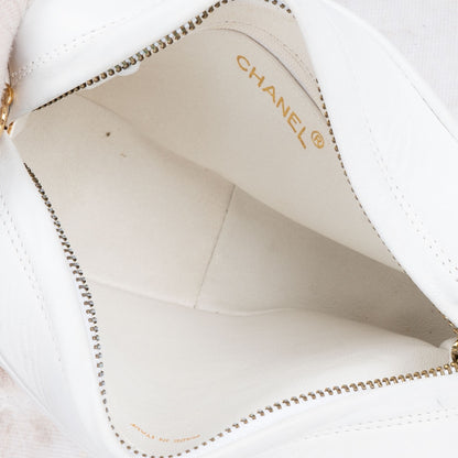 Chanel Quilted Lambskin 24K Gold Camera Crossbody Bag