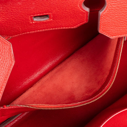 Hermes Togo Leather Birkin 35 Red
