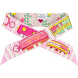 Hermès Colliers De Chiense Re Rose Silk Twilly Tuch Scarf