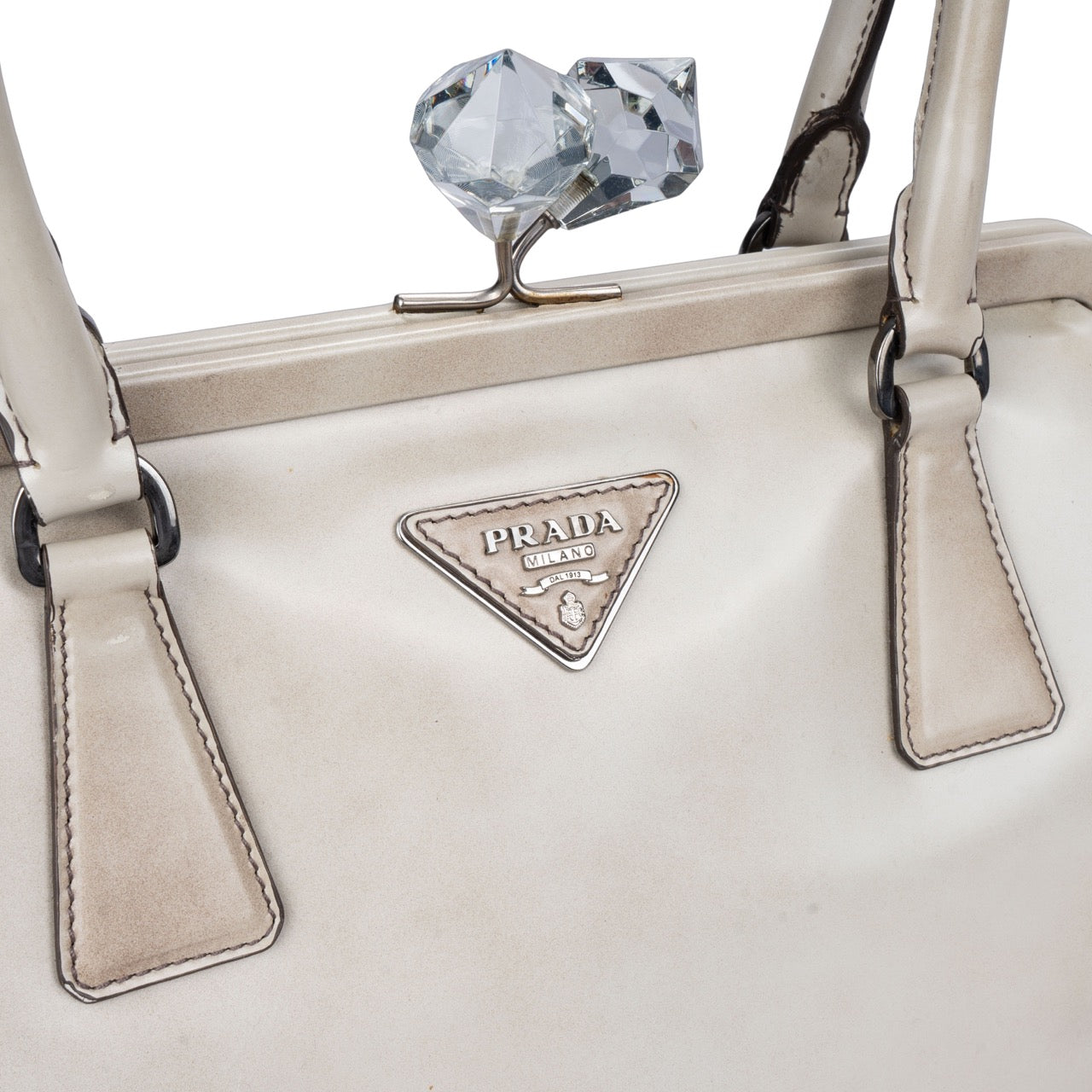 Prada Patent Leather Diamond Handbag