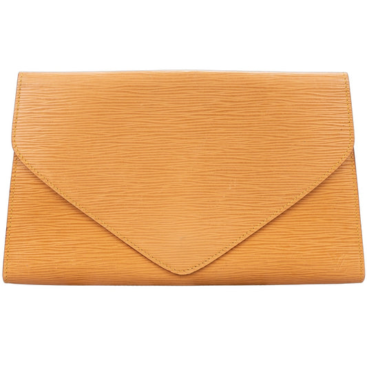 Louis Vuitton Brown Epi Leather Pochette Art Deco Envelope Clutch