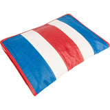 Balenciaga Tricolor Striped Arena Leather Bazar Clutch