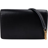 Celine Black Calfskin Wallet On Chain Triomphe Crossbody Bag