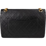 Chanel Quilted Lambskin 24K Gold Double Flap Shoulder Bag