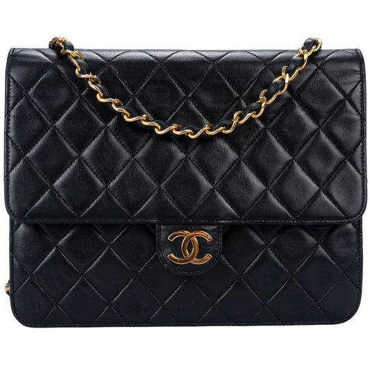 Chanel Quilted Lambskin 24K Gold Single Flap Bag