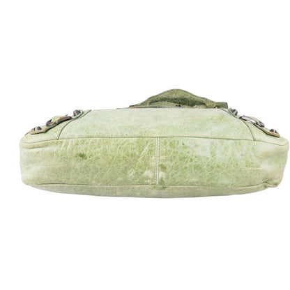 Balenciaga Green Leather City Bag