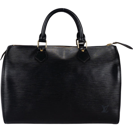 Louis Vuitton Noir Epi Leather Speedy 30 Handbag