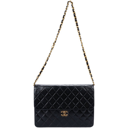 Chanel Quilted Lambskin 24K Gold Single Flap Bag
