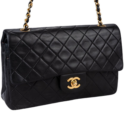 Chanel Quilted Lambskin 24K Gold Double Flap Bag