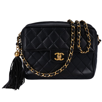 Chanel Quilted Lambskin 24K Camera Crossbody Bag