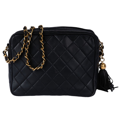 Chanel Quilted Lambskin 24K Camera Crossbody Bag