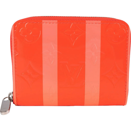 Louis Vuitton Monogram Vernis Poppy Raye Zippy Coin Purse Wallet