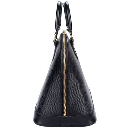 Louis Vuitton Noir Epi Leather Alma Handbag