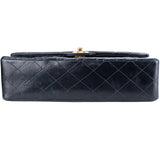 Chanel Quilted Blue Lambskin 24K Gold Double Flap Bag
