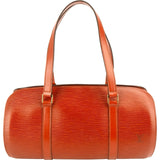 Louis Vuitton Cognac Epi Leather Soufflot Handbag
