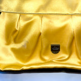 Fendi Yellow Velvet Satin & Patent Leather B. Handbag