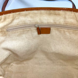 Gucci Monogram GG Canvas Patent Leather Web Small Tote Shoulder Bag