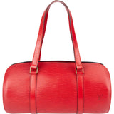 Louis Vuitton Red Epi Leather Soufflot Handbag