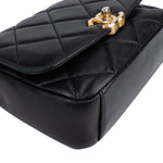 Chanel Quilted Lambskin Mini Coin Single Flap Crossbody Bag - vintageandkickz