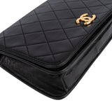 Chanel Quilted Lambskin 24K Gold Single Flap Shoulder Bag
