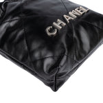 Chanel Noir Quilted Calfskin Small 22 Shoulder Bag - vintageandkickz