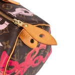Louis Vuitton Monogram Canvas Chain Flower Speedy 30 Handbag - vintageandkickz