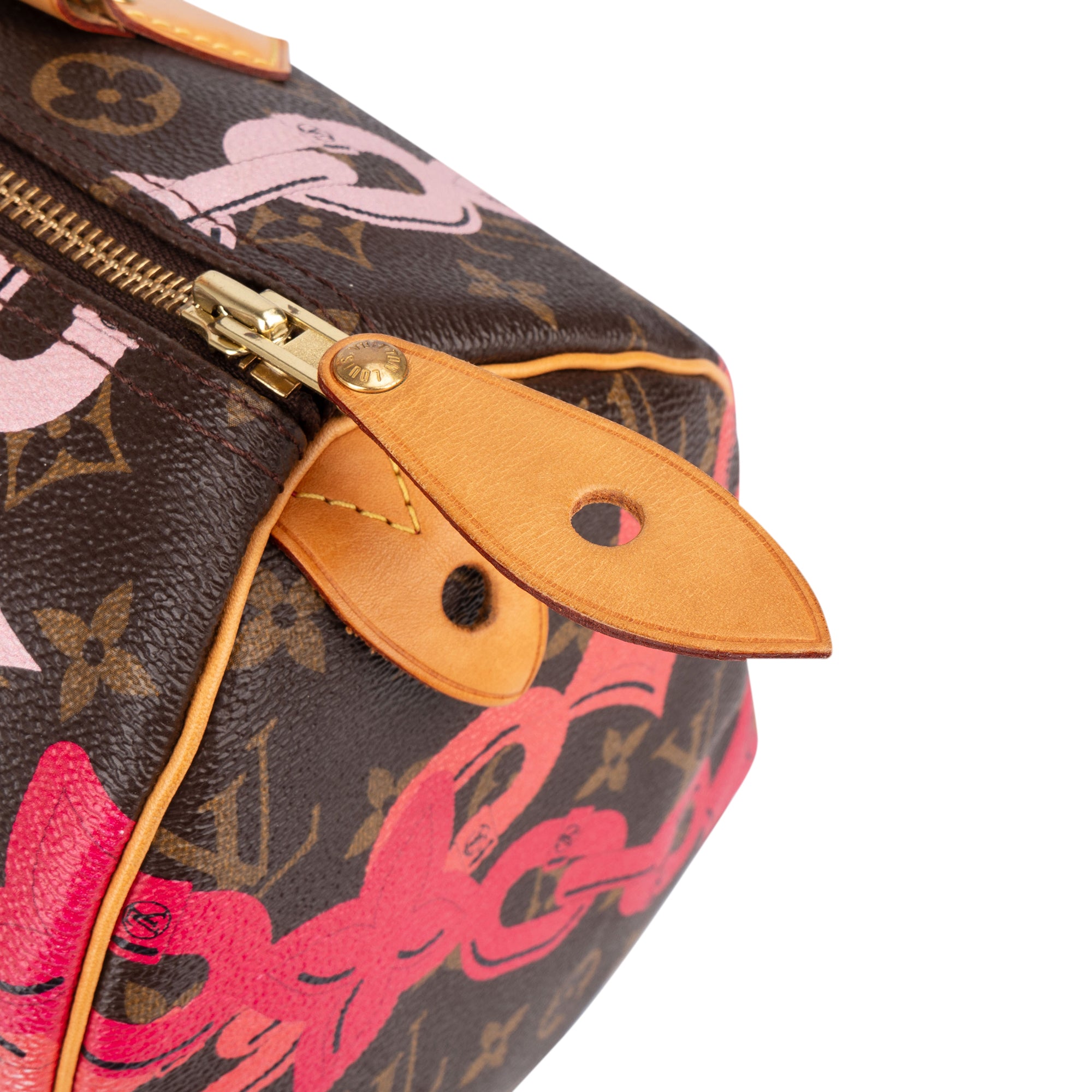 Louis Vuitton Monogram Canvas Chain Flower Speedy 30 Handbag - vintageandkickz