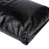 Chanel Noir Quilted Calfskin Small 22 Shoulder Bag - vintageandkickz