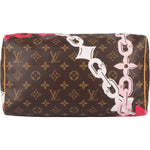 Louis Vuitton Monogram Canvas Chain Flower Speedy 30 Handbag - vintageandkickz
