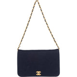 Chanel Quilted Cotton Single Flap Shoulder Bag
