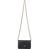 Chanel Caviar Leather Classic Wallet on Chain Crossbody Bag