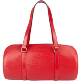 Louis Vuitton Red Epi Leather Soufflot Handbag