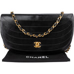 Chanel Lambskin Halfmoon Single Flap Shoulder Bag - vintageandkickz