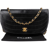 Chanel Lambskin Halfmoon Single Flap Shoulder Bag - vintageandkickz