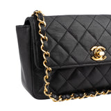Chanel Quilted Lambskin 24K Gold Single Flap Crossbody Bag