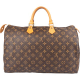 Louis Vuitton Canvas Monogram Speedy 40 Handbag - vintageandkickz