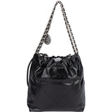 Chanel Noir Quilted Calfskin Small 22 Shoulder Bag - vintageandkickz