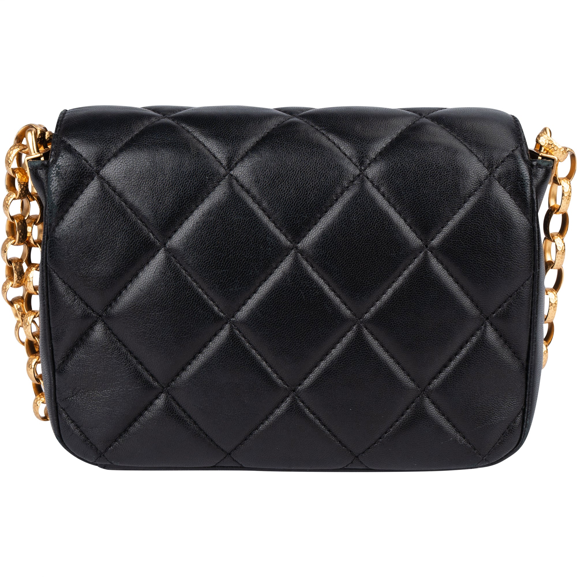 Chanel Quilted Lambskin Mini Coin Single Flap Crossbody Bag - vintageandkickz